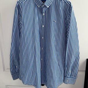 Vineyard Vines Men's Blue Gingham Button Down Shirt 2XL XXL